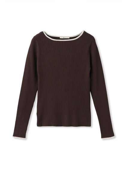 配色RIBニット≪手洗い可能≫