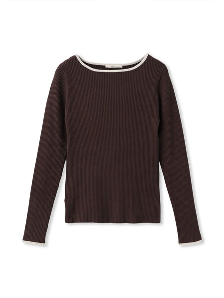 配色RIBニット≪手洗い可能≫