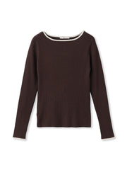 配色RIBニット≪手洗い可能≫