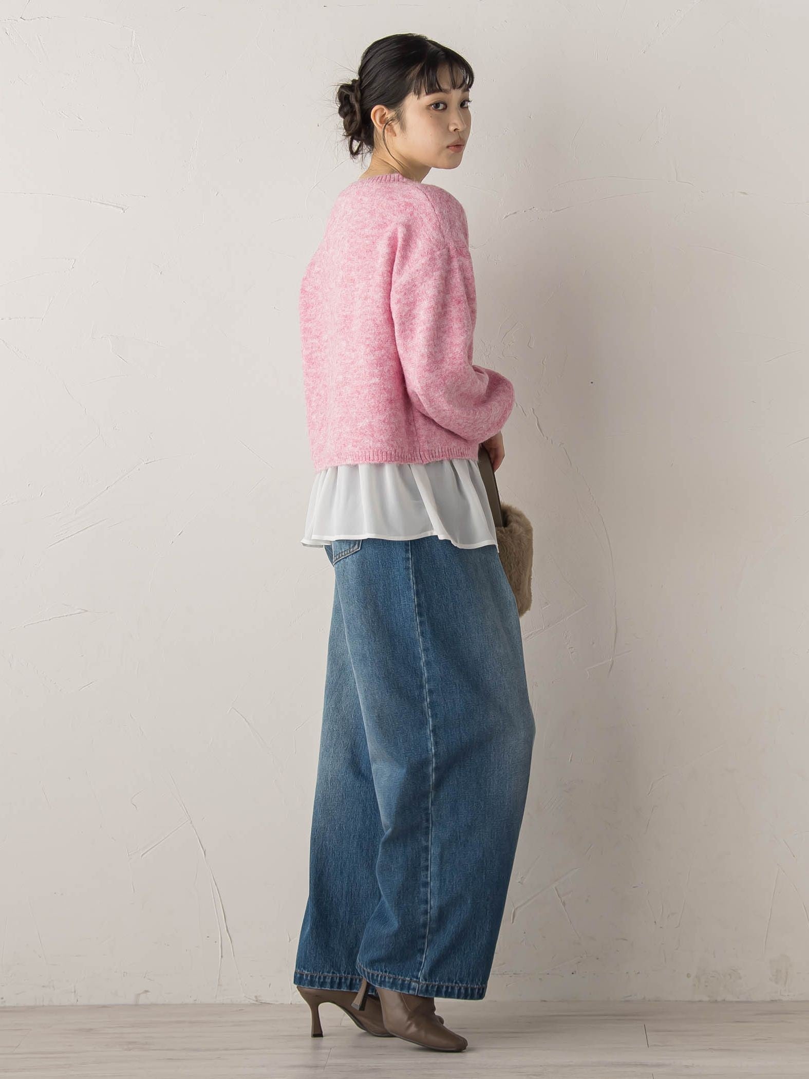 【WEB限定】メランジライク天竺ニット≪手洗い可能≫