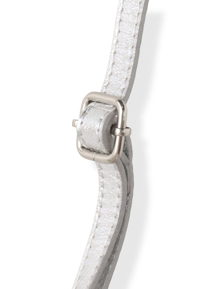 【BEVINI】シルバーハクトートバッグ