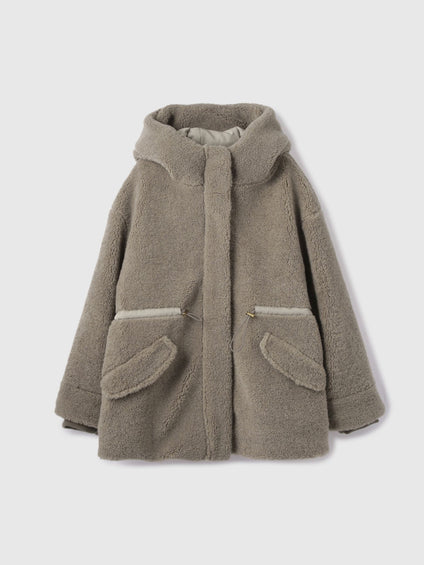 ショートボア中綿ドロストブルゾン