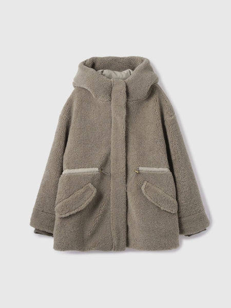 ショートボア中綿ドロストブルゾン