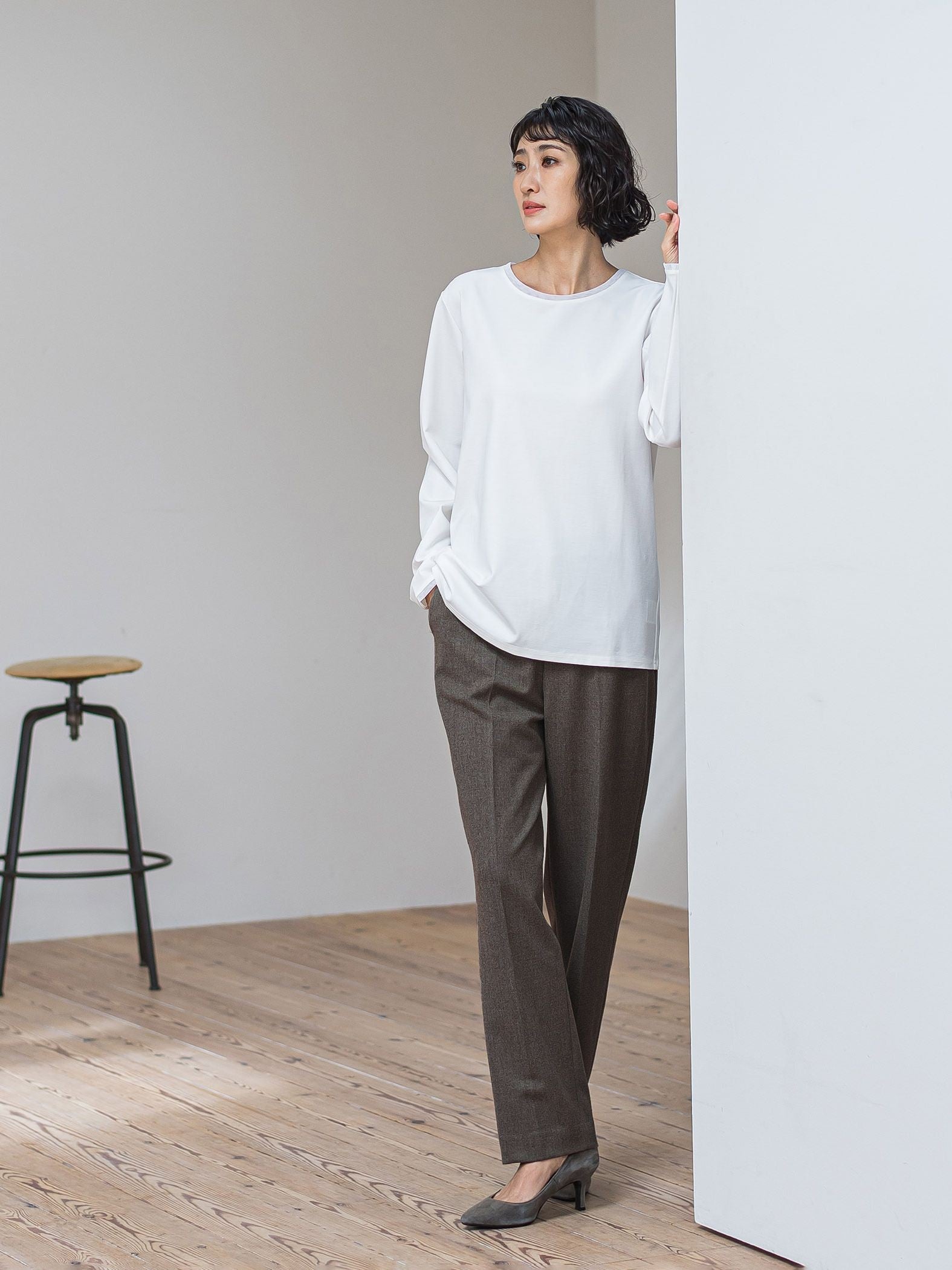 ピクシエスタストレートパンツ≪洗濯機で洗える≫