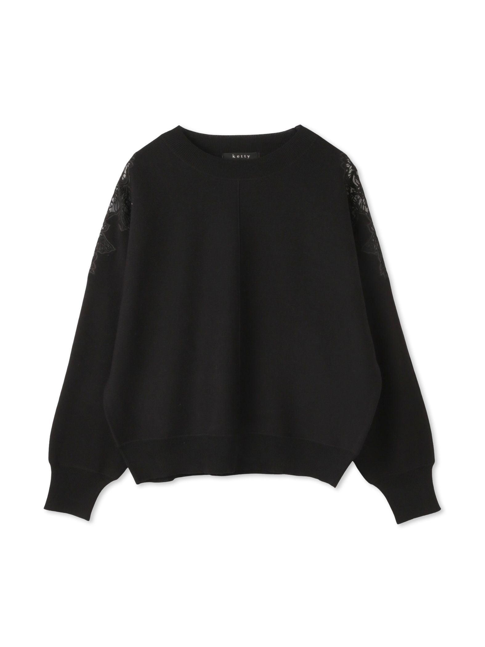 ショルダーレースニットプルオーバー≪手洗い可能≫