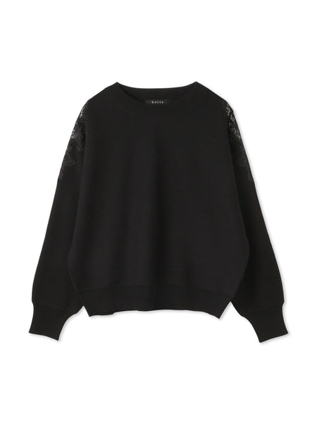 ショルダーレースニットプルオーバー≪手洗い可能≫