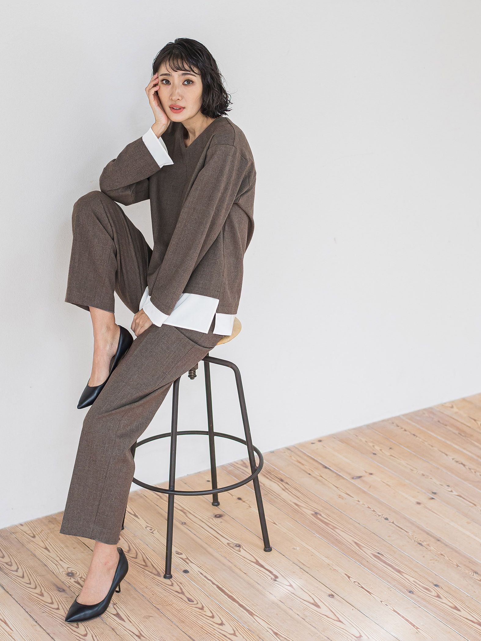 ピクシエスタストレートパンツ≪洗濯機で洗える≫