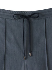 【WEB限定】デニム見えシャンブレーワイドパンツ≪洗濯機で洗える≫