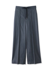【WEB限定】デニム見えシャンブレーワイドパンツ≪洗濯機で洗える≫