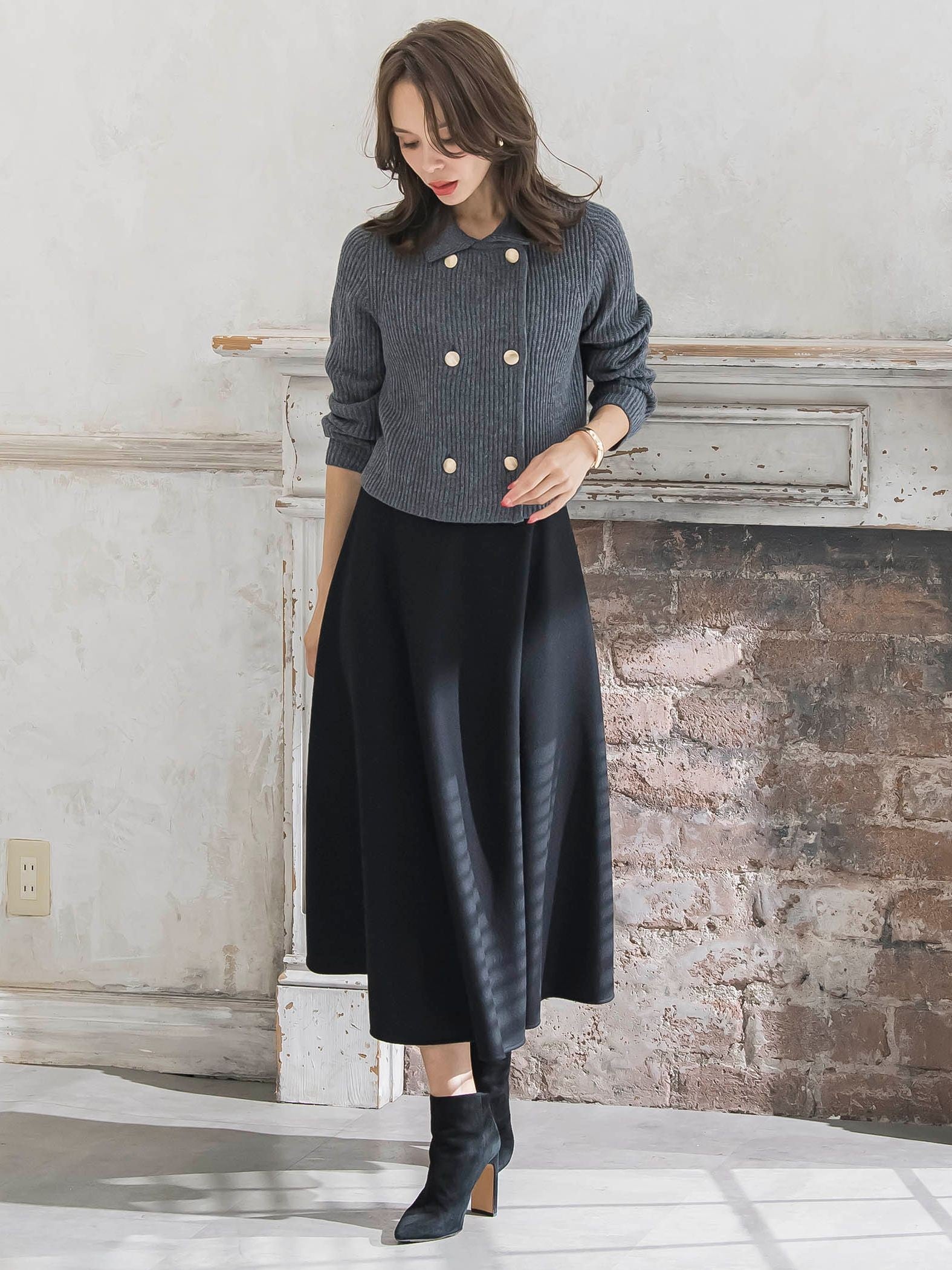 メルトンサーキュラースカート