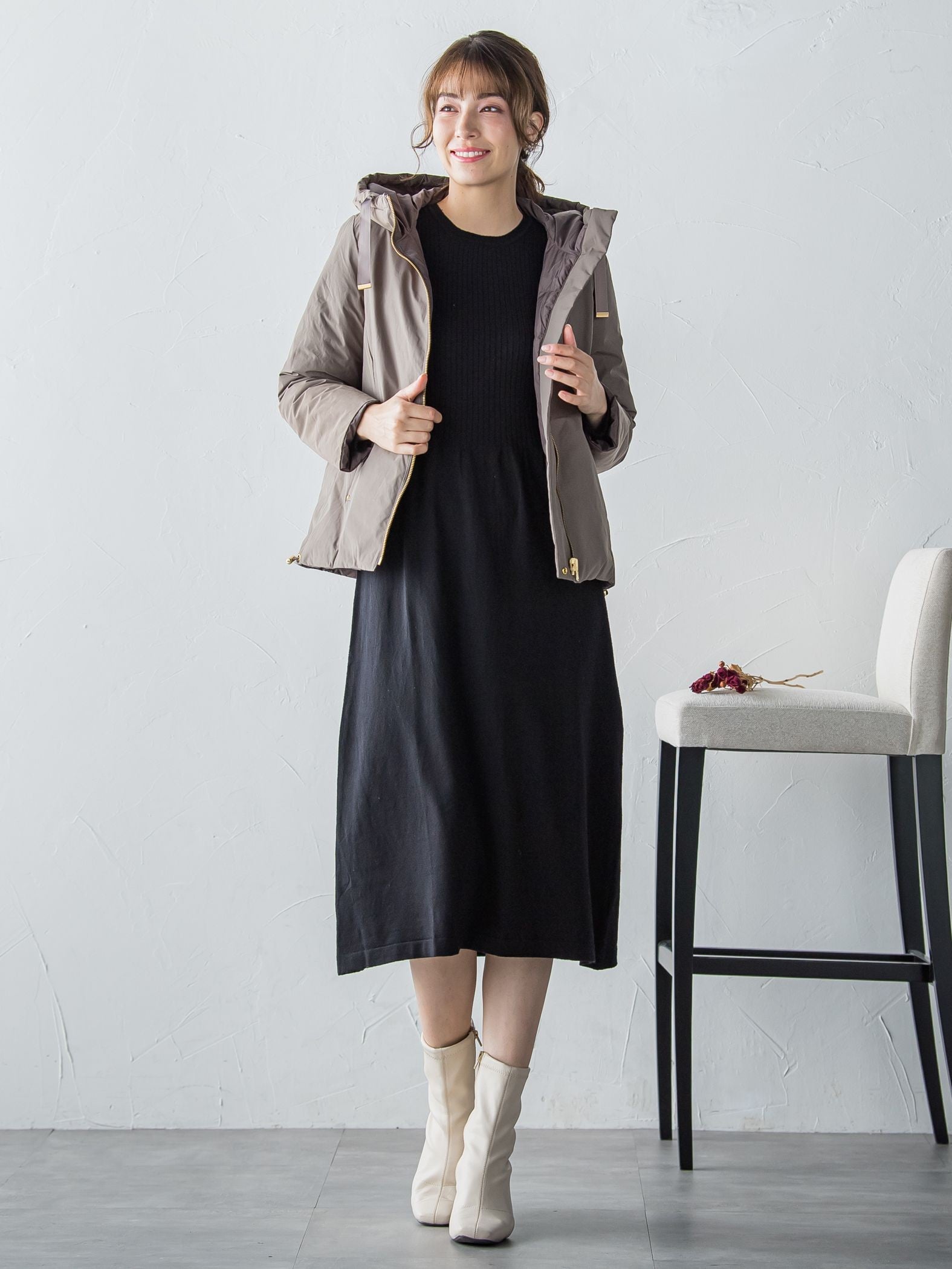 ケーブルTOPS＆ニットワンピースSET ≪手洗い可能≫