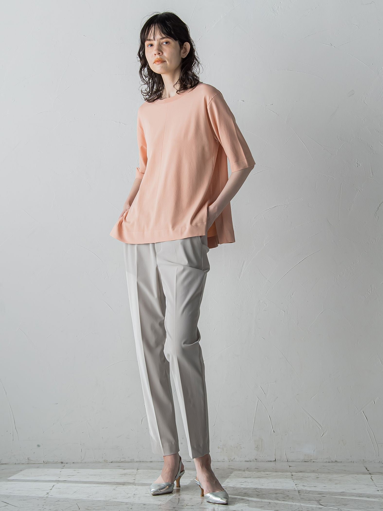 【新色追加/追加生産分入荷】VIS Tシャツニットプルオーバー≪手洗い可能≫
