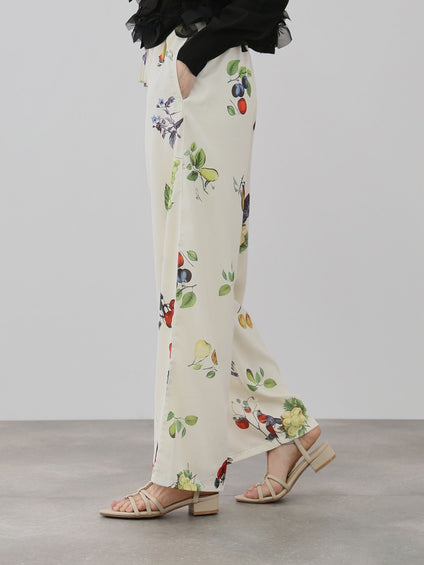 フルーツモチーフワイドパンツ