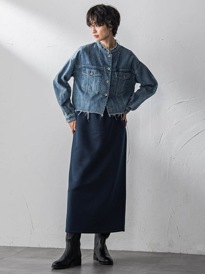 軽量ボンディング3ピーススカートセットアップ≪洗濯機で洗える≫