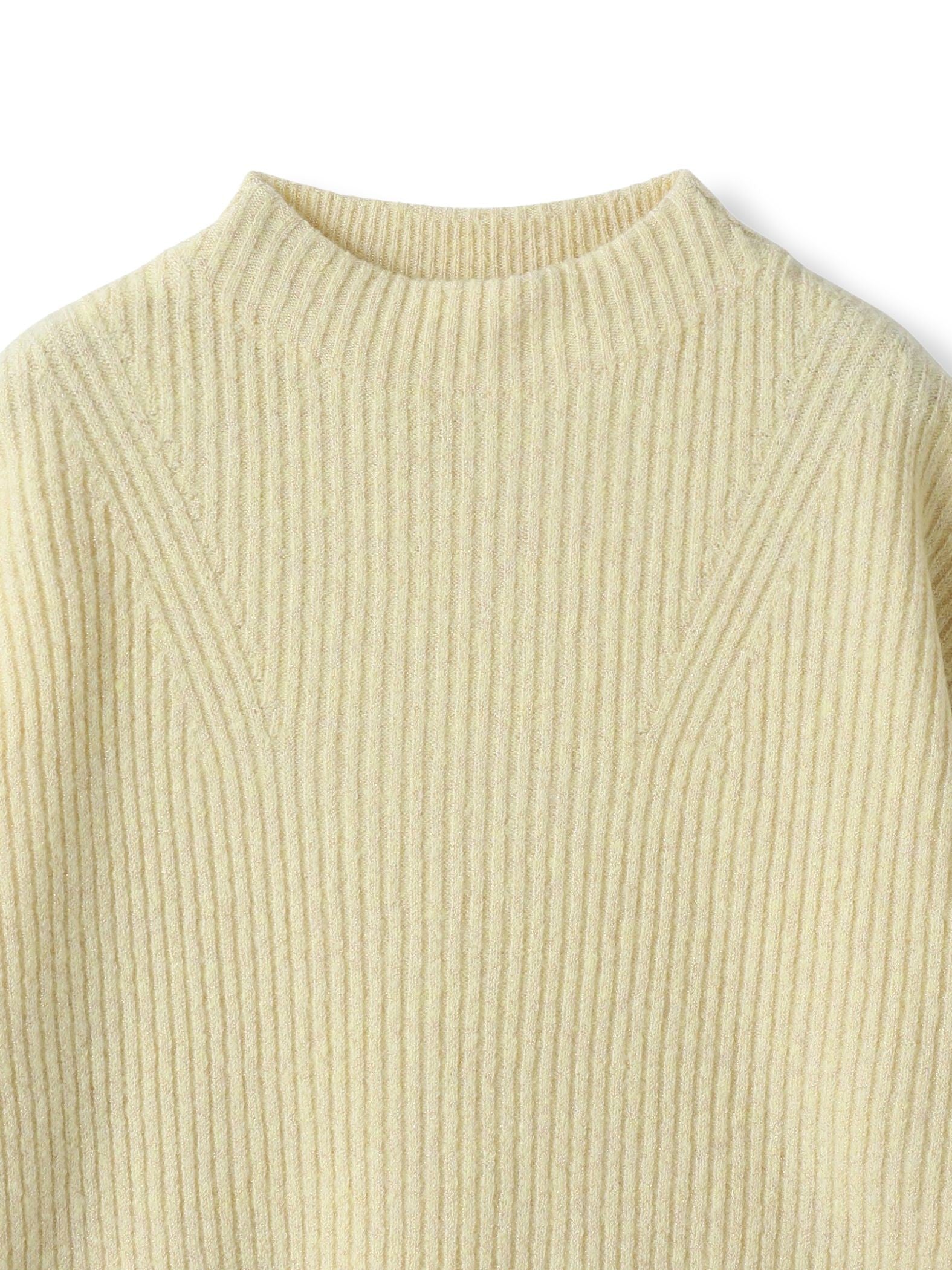 ラメリブボトルネックニット≪手洗い可能≫