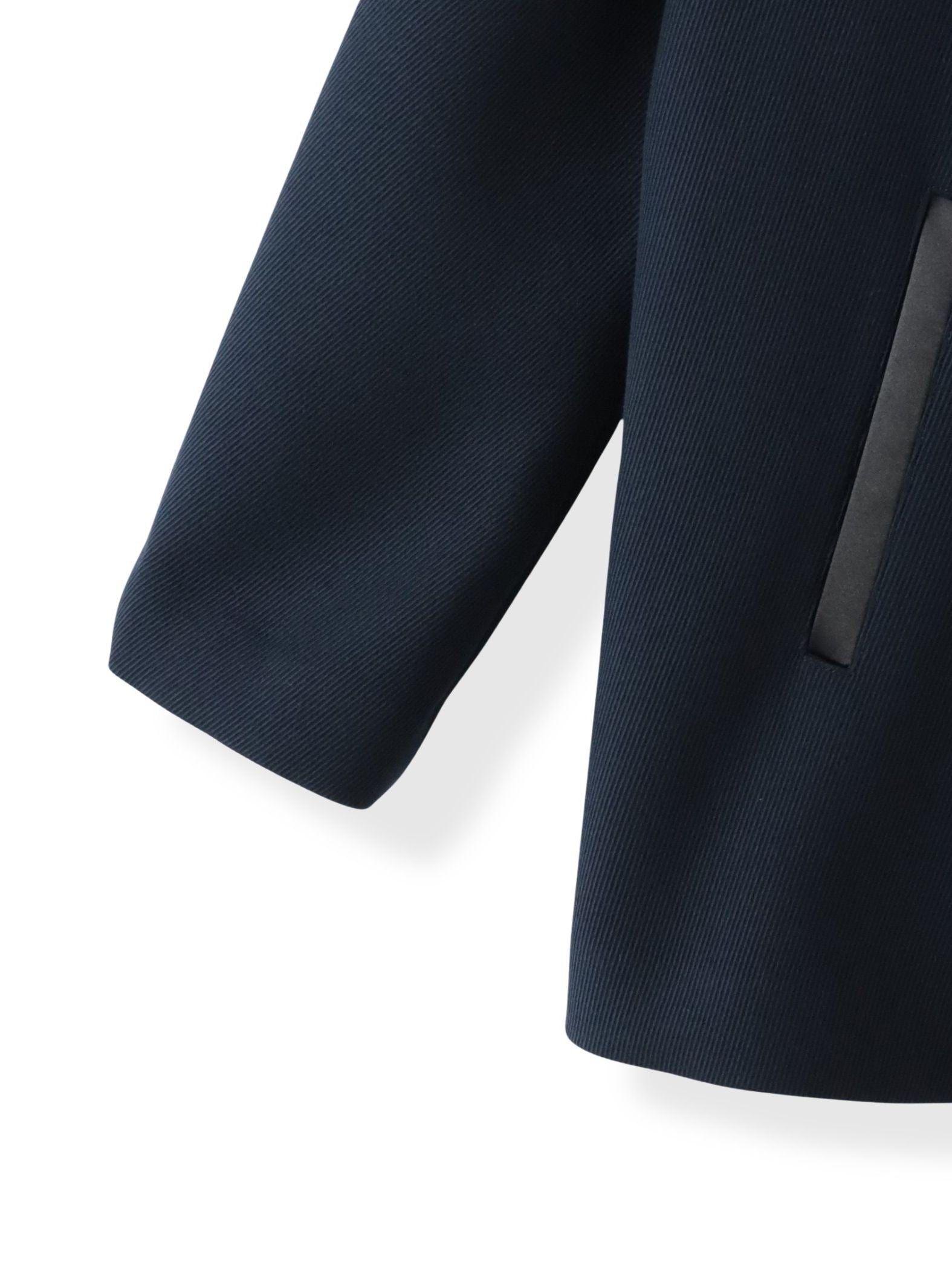 ノーカラーハーフコート