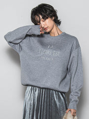 【WEB限定】刺繍ロゴニットプルオーバー≪洗濯機で洗える≫