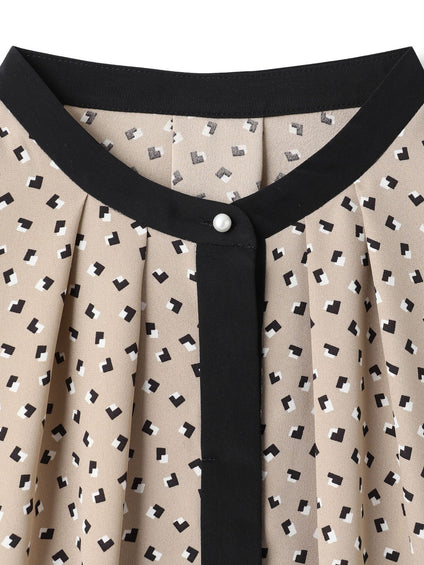 【WEB限定】プリントアムンゼンブラウス≪洗濯機で洗える/透けにくい≫