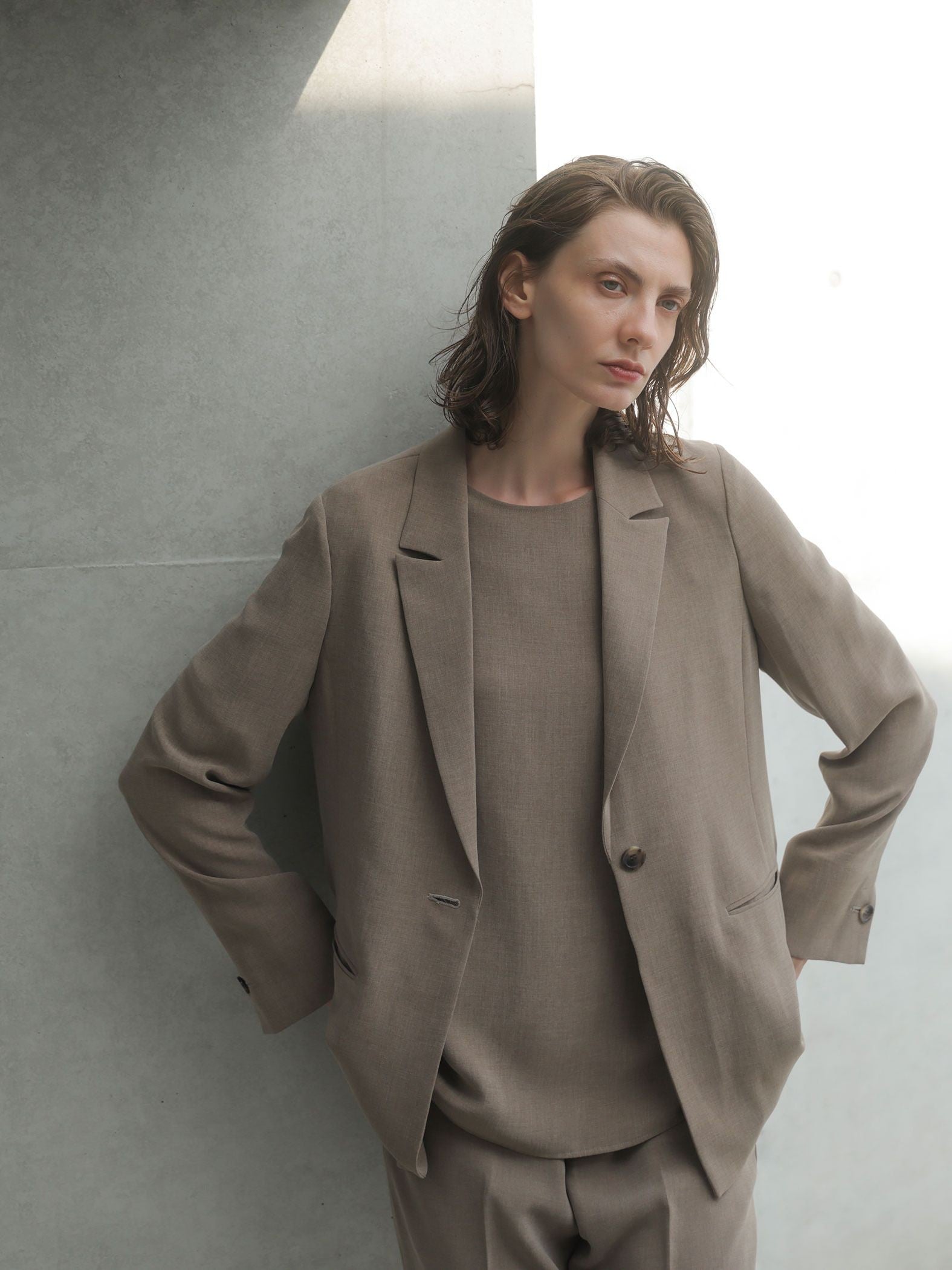 【旅楽シリーズ/極】メランジツイルジャケット≪手洗い可能≫