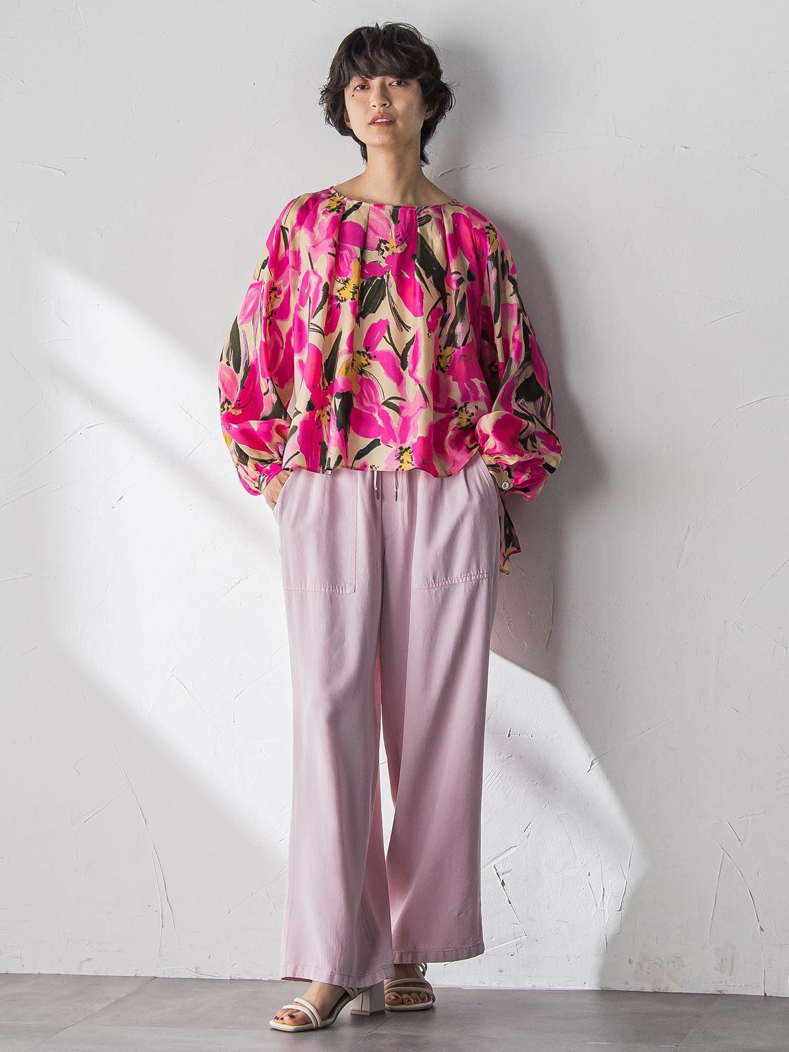 【40周年限定】カラーデニムイージーワイドパンツ