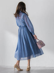 オーガンジーデニムスカート