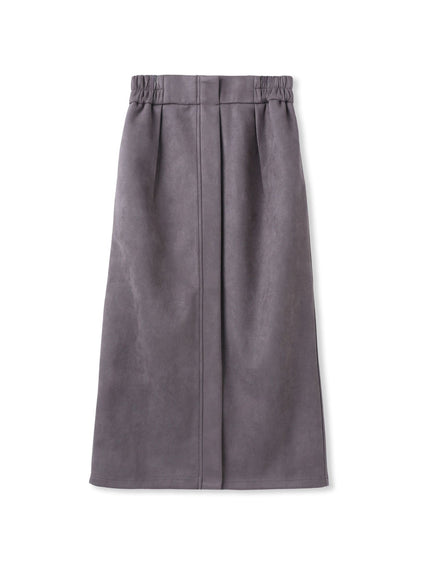 スエードフロント切替えナロースカート≪手洗い可能≫