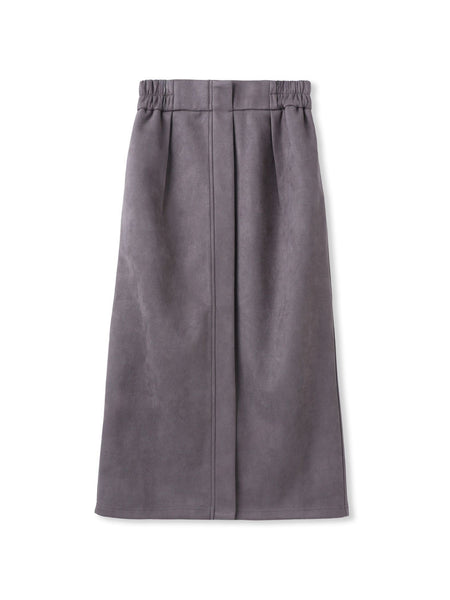 スエードフロント切替えナロースカート≪手洗い可能≫