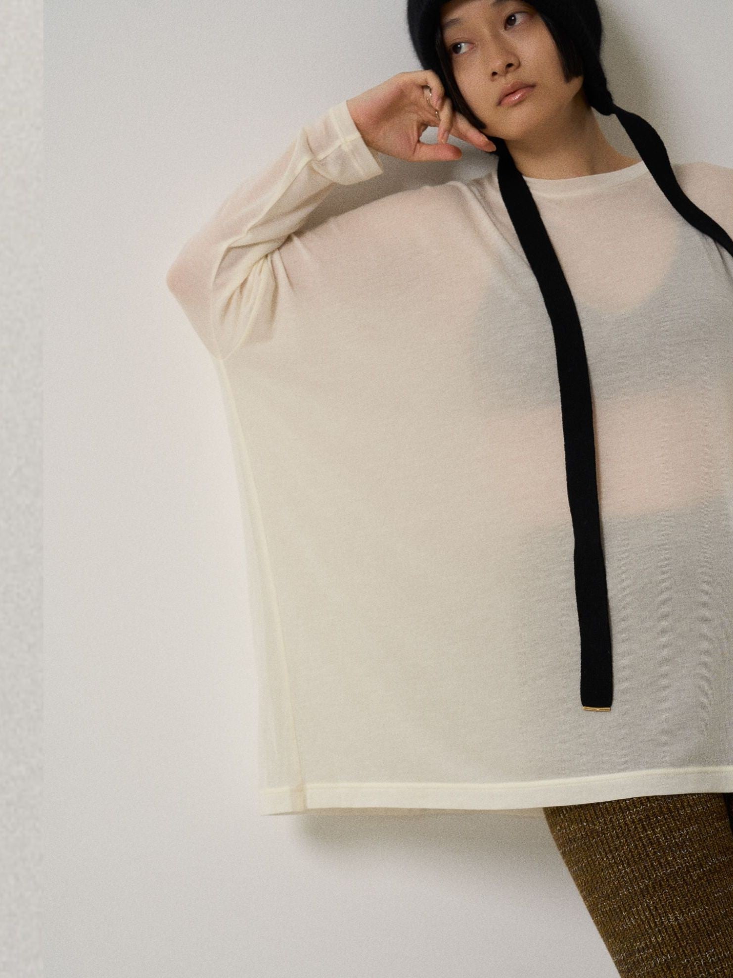 airy cashmere tops【日本製】≪手洗い可能≫