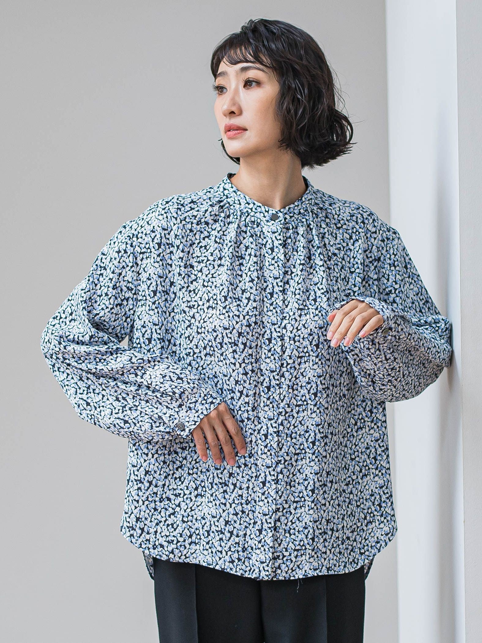【大きいサイズ】くずしドットブラウス