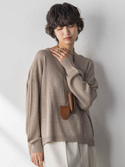 ペーパーブレンドルーズニットプルオーバー