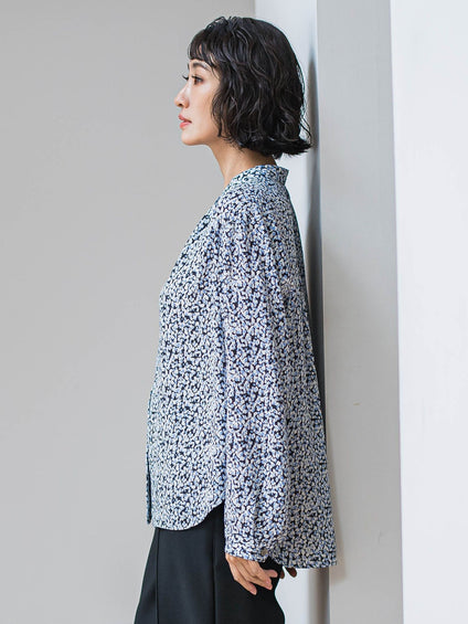 【大きいサイズ】くずしドットブラウス