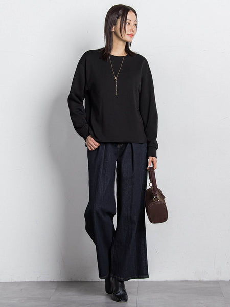 【WEB限定】365デニムパンツ ワイドシルエット≪洗える≫