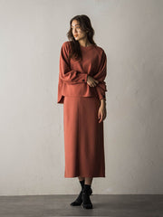 ジョーゼットダンボールAラインスカート≪セットアップ対応/洗濯機で洗える≫