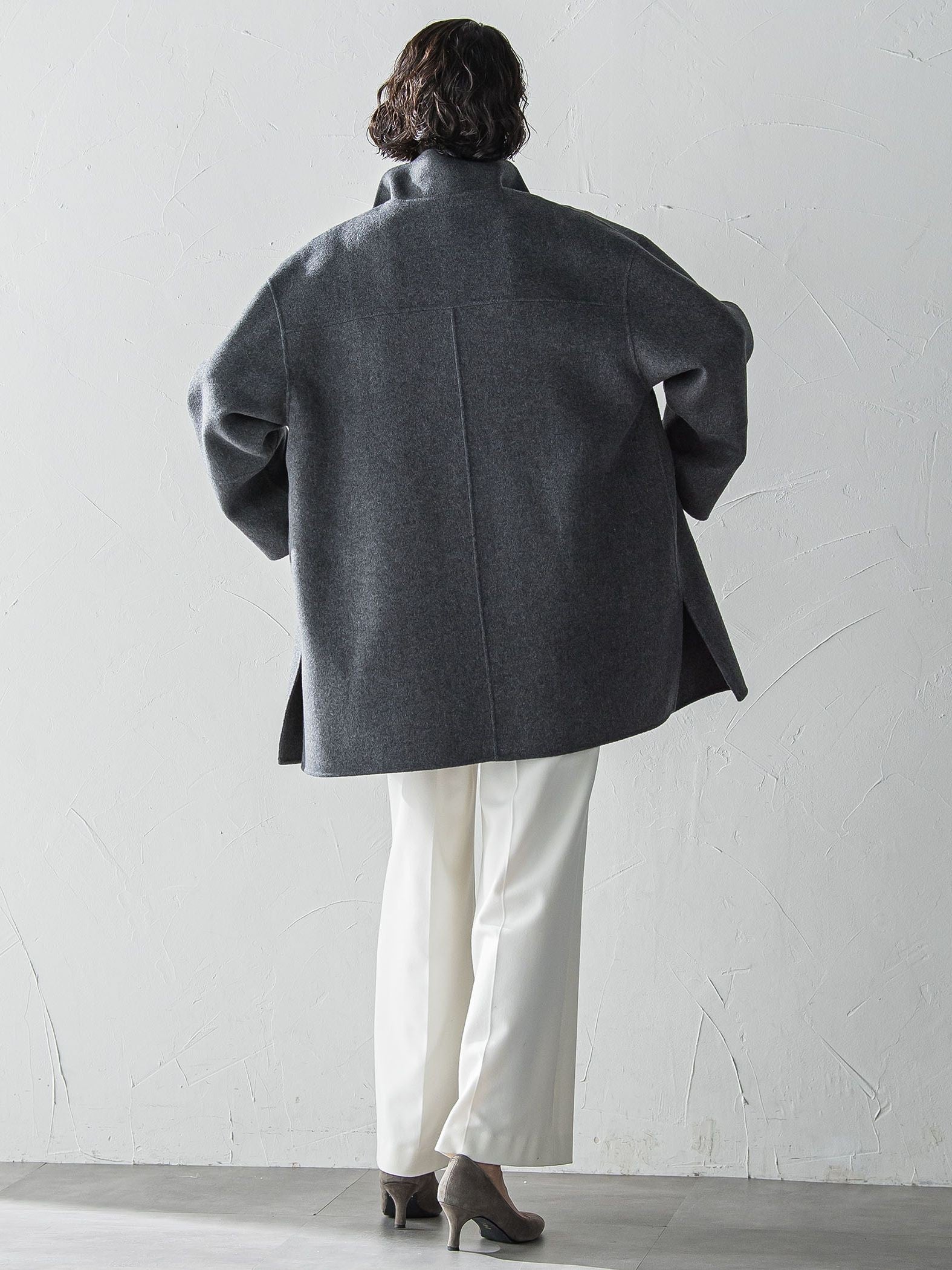 <極>”軽さと贅沢なぬくもり”スタンドカラーリバーコート