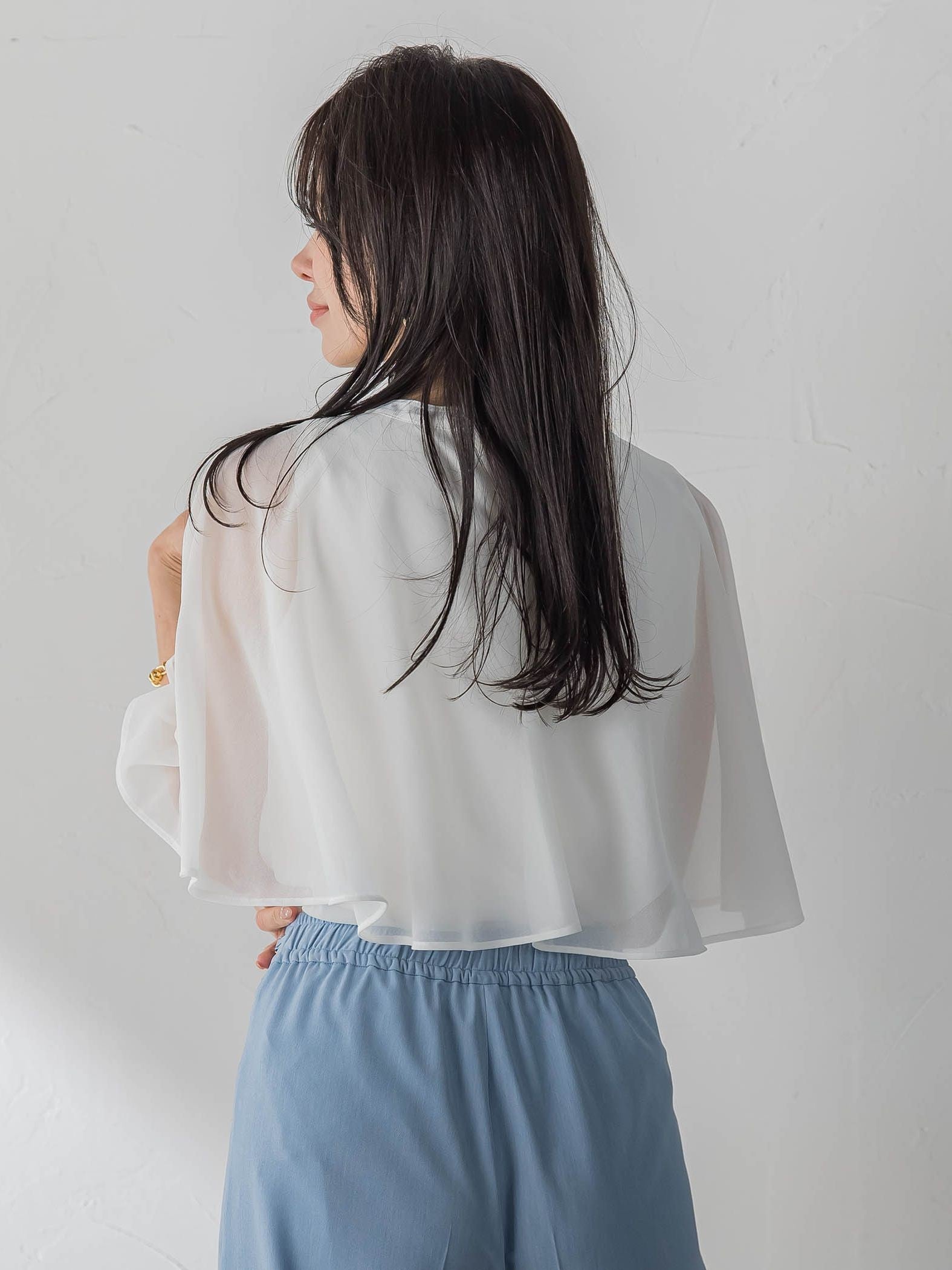 トリコットシフォンカットソー
