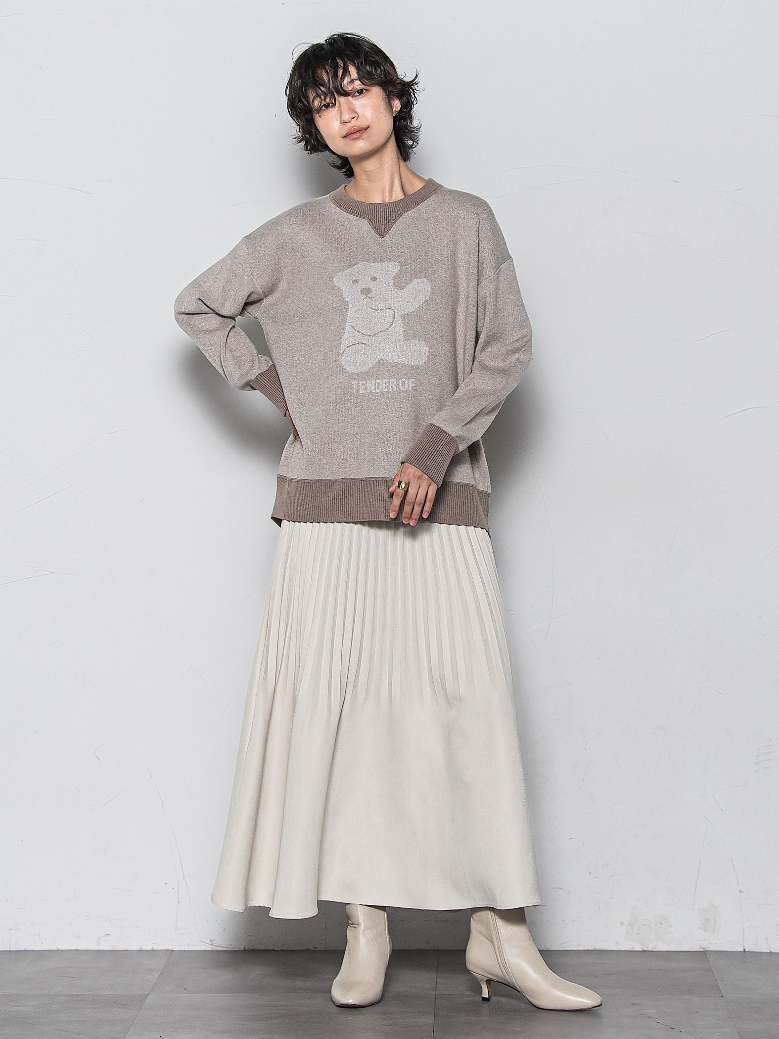 BEARジャカードニット≪手洗い可能≫