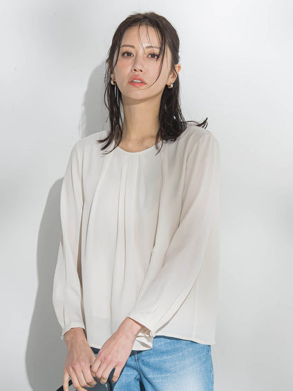 【WEB限定】こっそり暖かシフォンブラウス