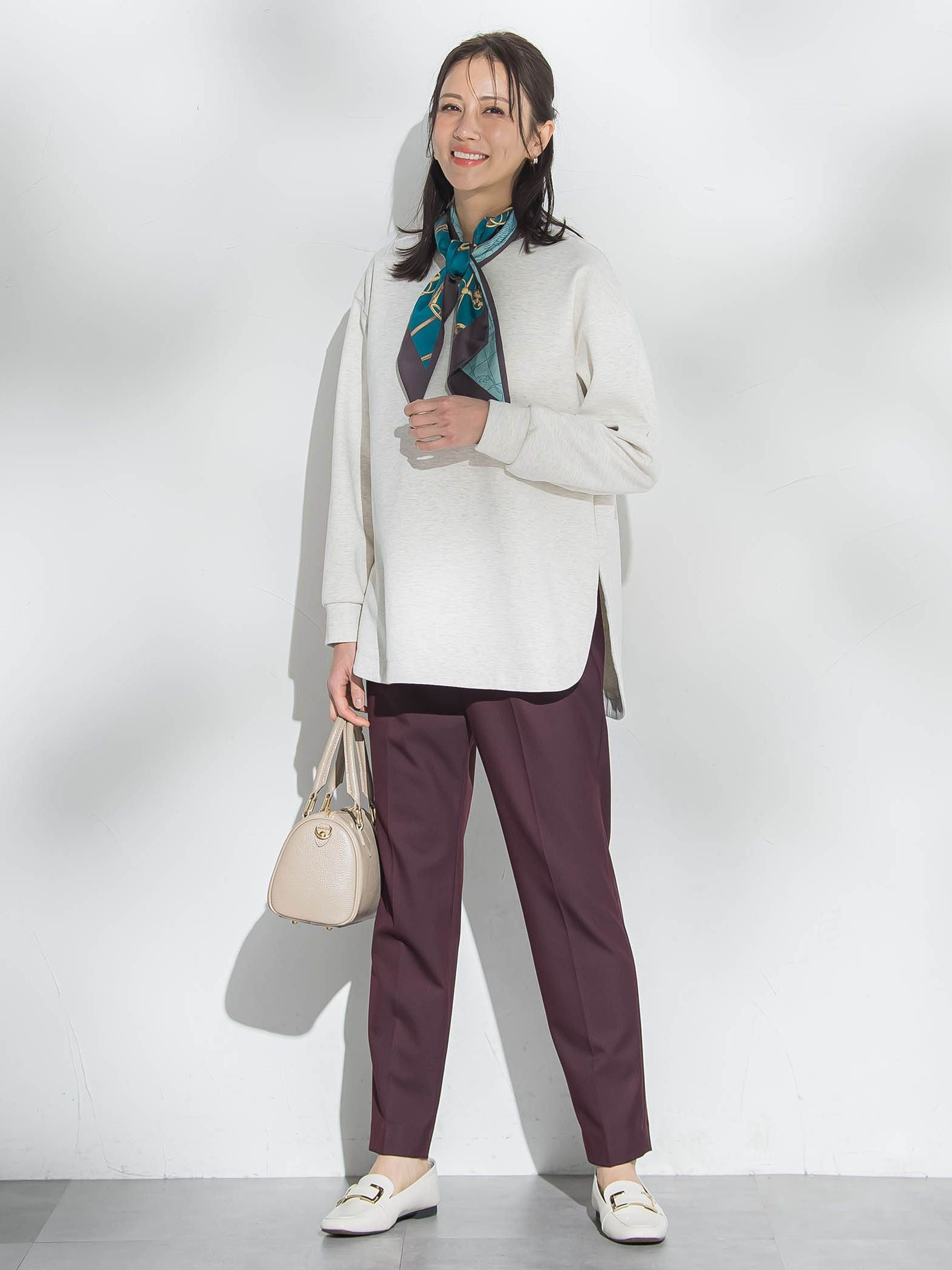 【WEB限定】美シルエット裏起毛ストレッチパンツ≪13号あり≫