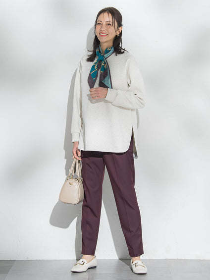 【WEB限定】美シルエット裏起毛ストレッチパンツ≪13号あり≫