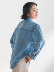 シアーデニムシャツ