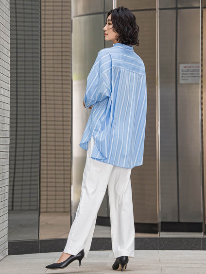 【WEB限定/大きいサイズ】ハイテンションワイドパンツ≪洗濯機で洗える≫