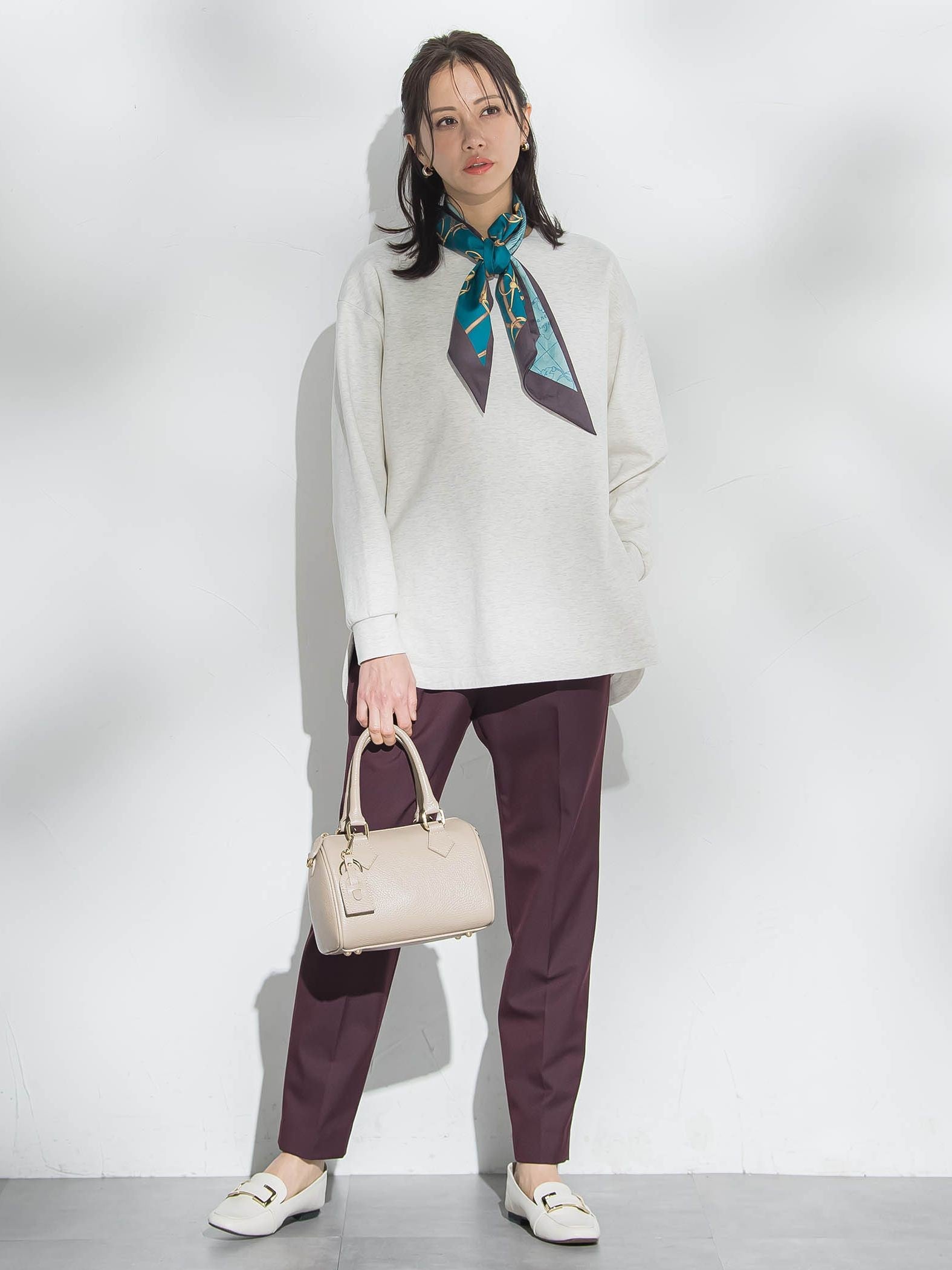 【WEB限定】美シルエット裏起毛ストレッチパンツ≪13号あり≫