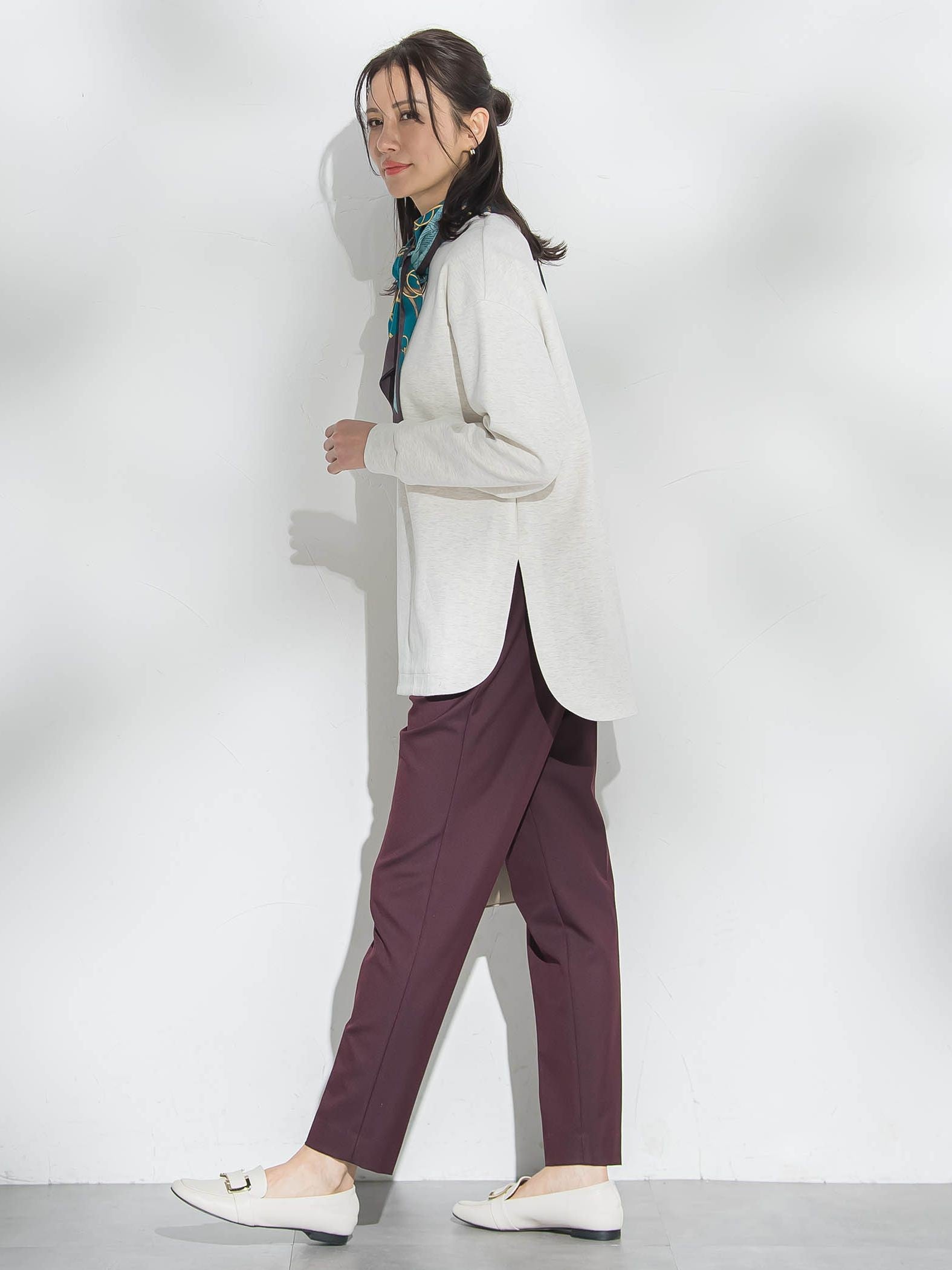 【WEB限定】美シルエット裏起毛ストレッチパンツ≪13号あり≫