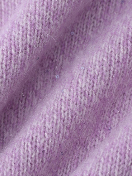 スパンコールラメVネックニット≪洗える≫