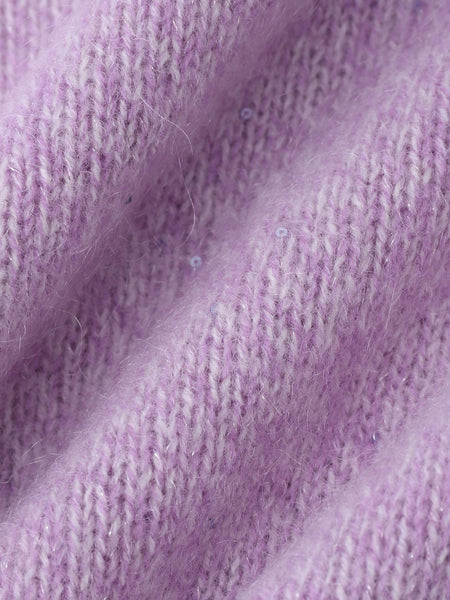 スパンコールラメVネックニット≪洗える≫