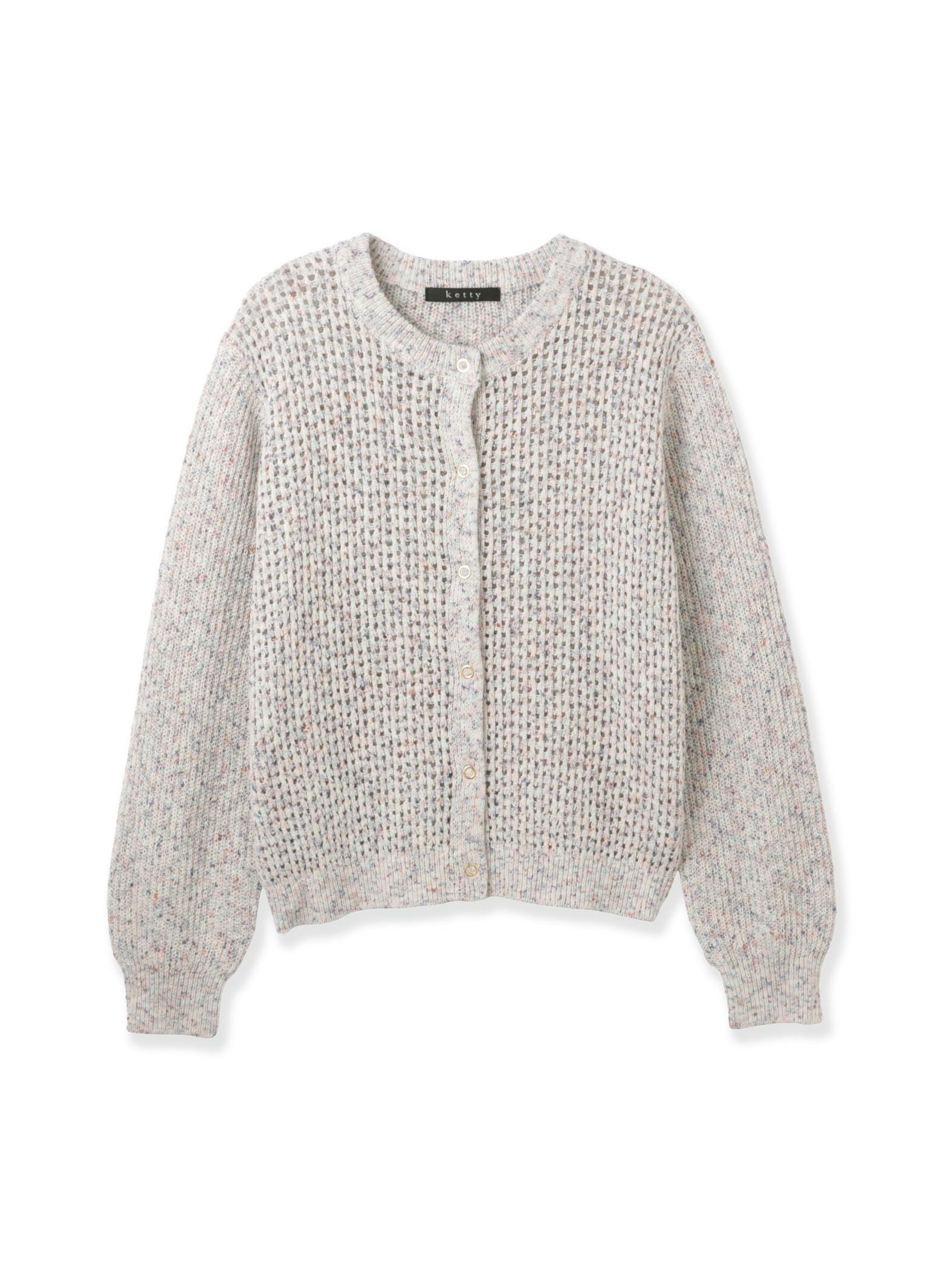 ミックスコイルクルーネックカーディガン