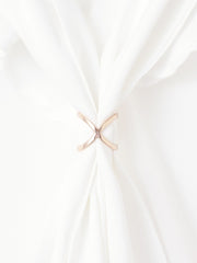 ベネシャンVネックフリルボウタイブラウス