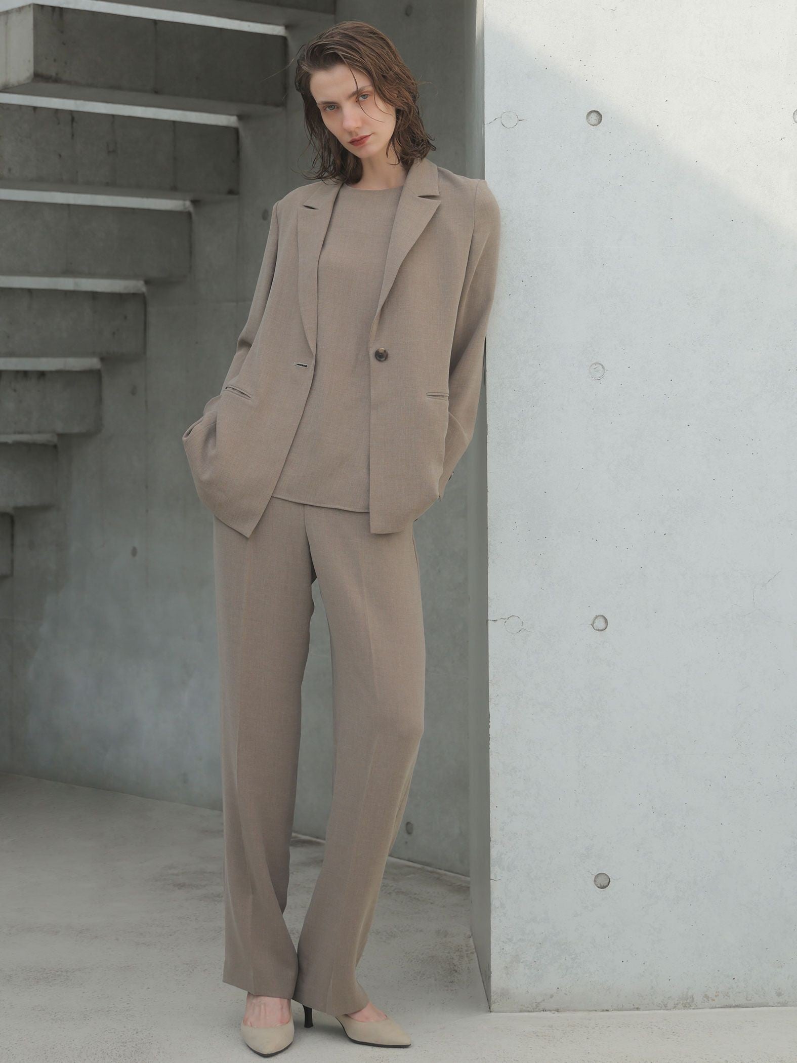 【旅楽シリーズ/極】メランジツイルジャケット≪手洗い可能≫