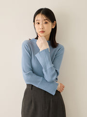 シアーカフレイヤードフウニットプルオーバー≪手洗い可能≫