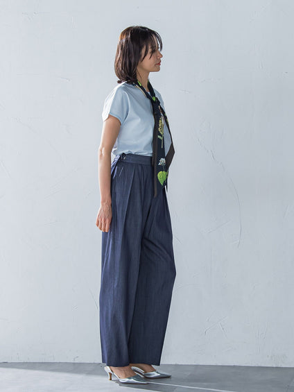 【WEB限定】【3サイズ】スムースコットンラウンドヘムカットソー≪洗える/接触冷感≫